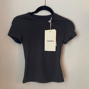 NWT Adanola Ultimate Short Sleeve Top - Graphite Gray